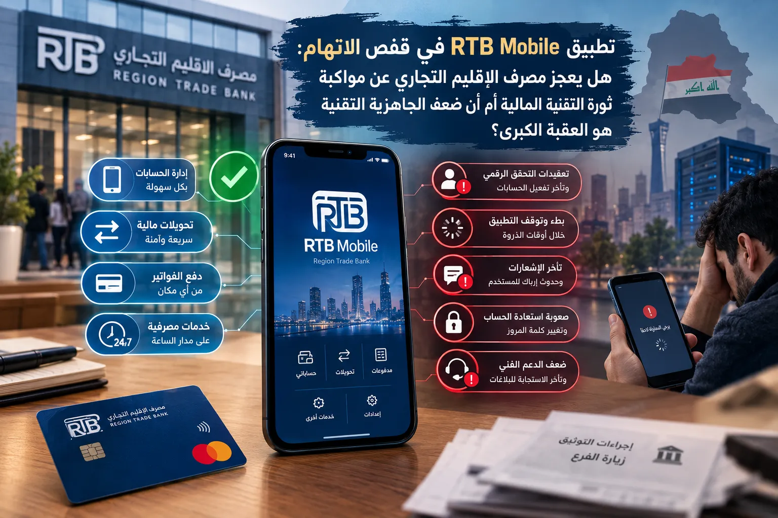 ئەپی مۆبایلی RTB لە ژێر چاودێریدایە: ئایا بانکی بازرگانی ناوچەیی شکست دەهێنێت لە هاوسەنگی لەگەڵ شۆڕشی فینتەک، یان نەبوونی ئامادەیی تەکنەلۆژی بەربەستی ڕاستەقینەیە؟